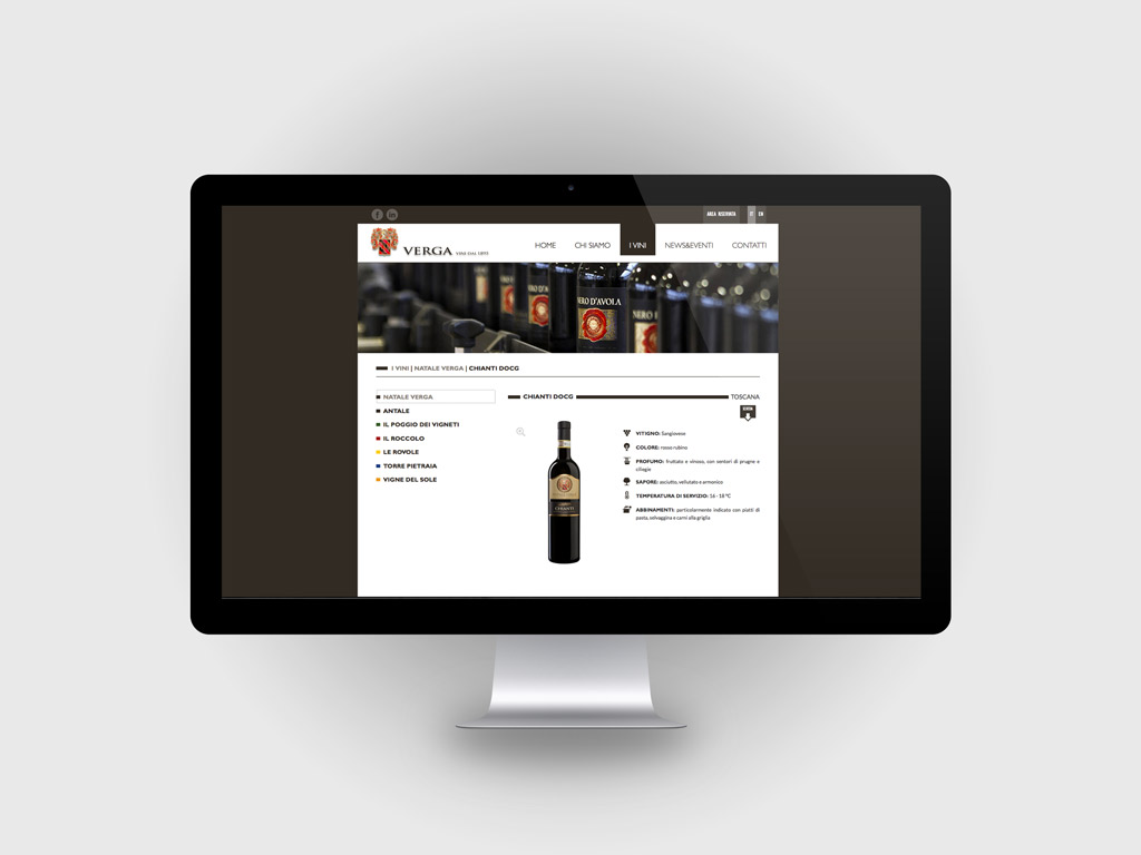 Realizzazione Siti Web azienda vinicola
